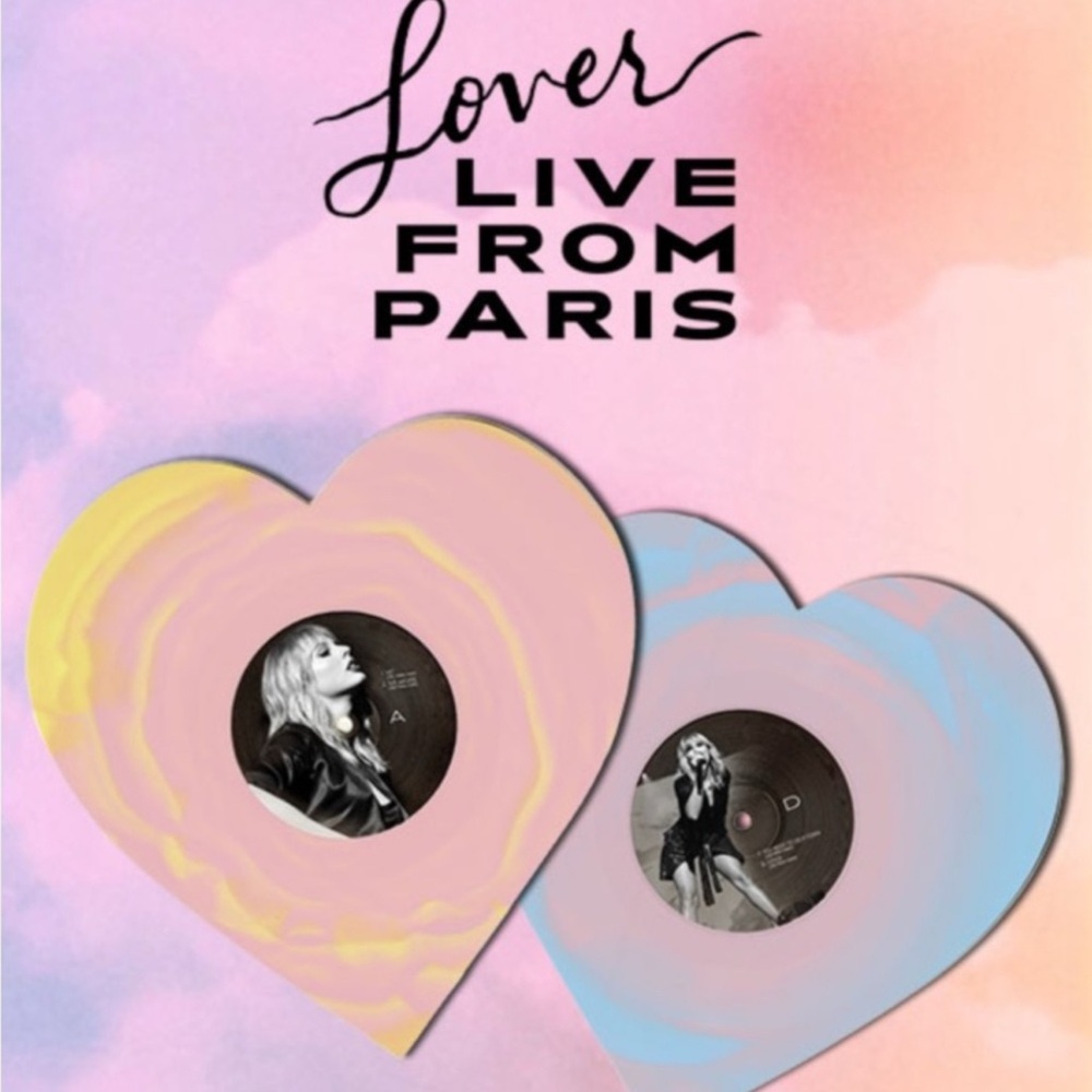 Lover Live from Paris Heart-Shaped Vinyl Records - Taylor Swift